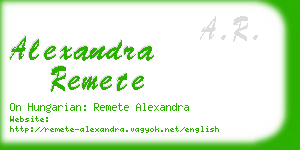 alexandra remete business card